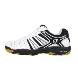 FZ Forza Leander M gyerek tollaslabda cipő, squash cipő (fehér-fekete)