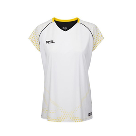 RSL India W női tollaslabda, squash póló (fehér)