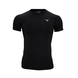 Victor 5708 kompressziós unisex tollaslabda / squash póló (fekete)
