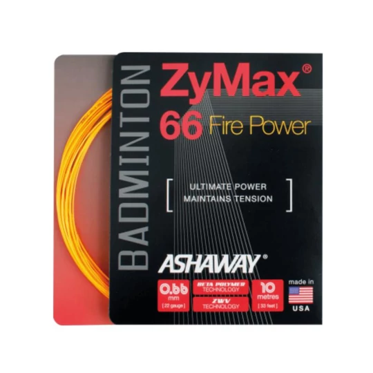 Ashaway Zymax 66 Fire Power tollaslabda húr (narancssárga)