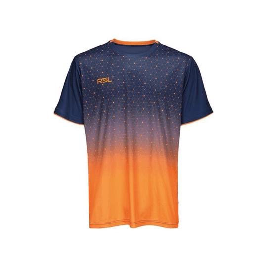 RSL Cirium férfi tollaslabda / squash póló (sötétkék-narancssárga)
