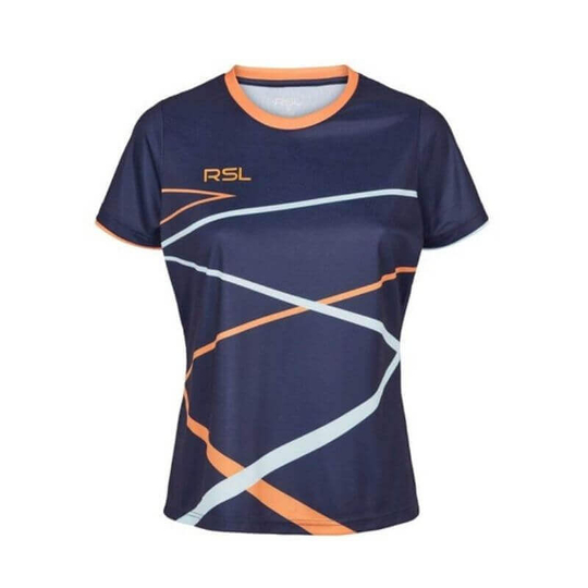 RSL Matrix W női tollaslabda, squash póló (sötétkék-narancssárga)