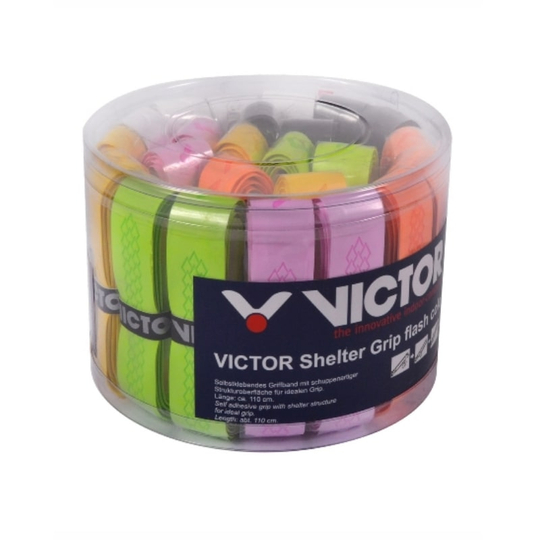 Victor Shelter tollaslabda, squash alapgrip doboz - 25 darab (színes)