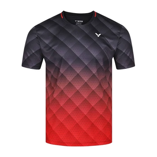 Victor T-13100 C férfi tollaslabda / squash póló (fekete-piros)